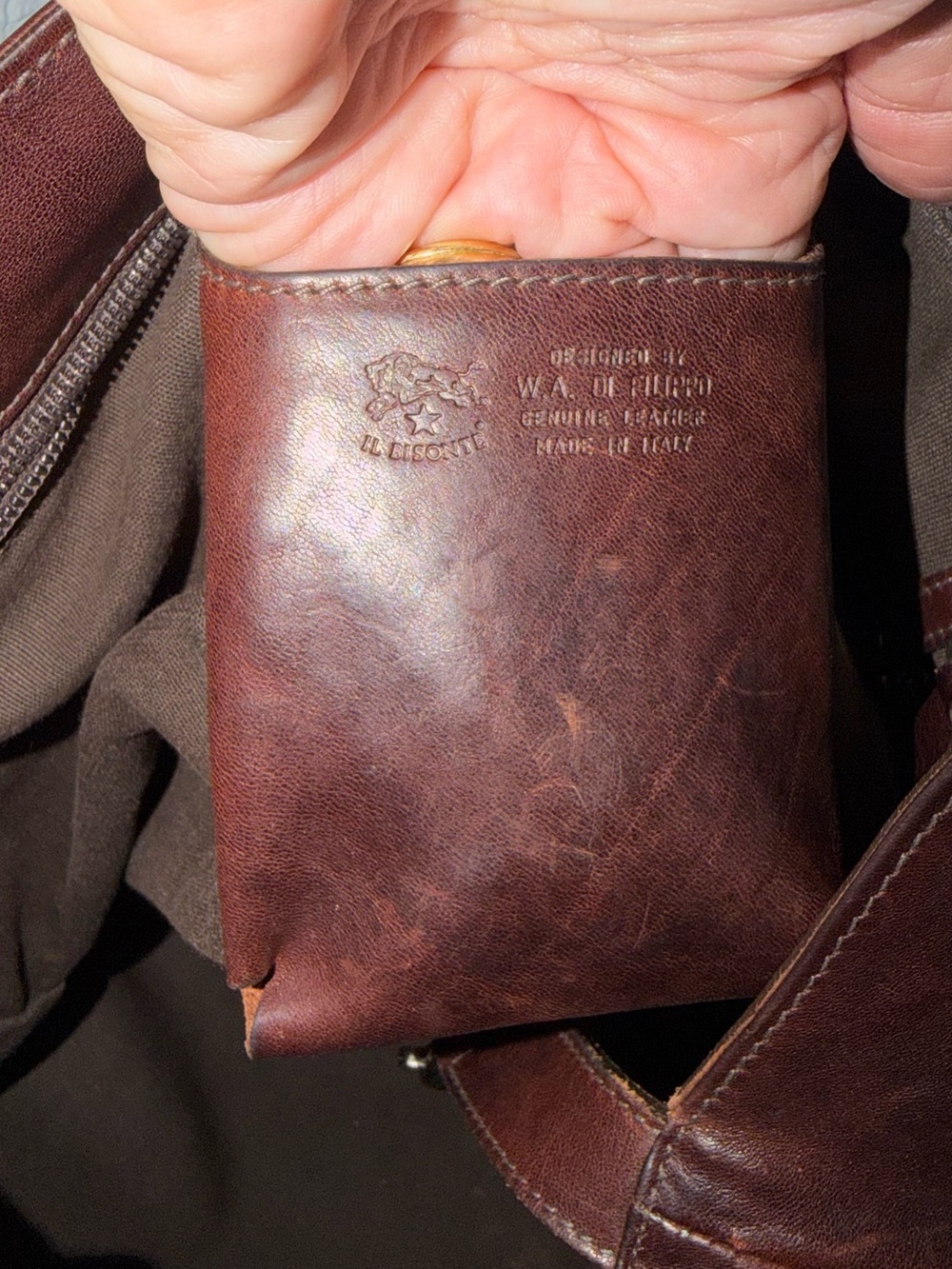 IL BISONTE BEAUTIFUL LEATHER BAG Pristine - Picture 5 of 7